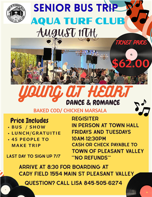 Senior Bus Trip !  August 11th!